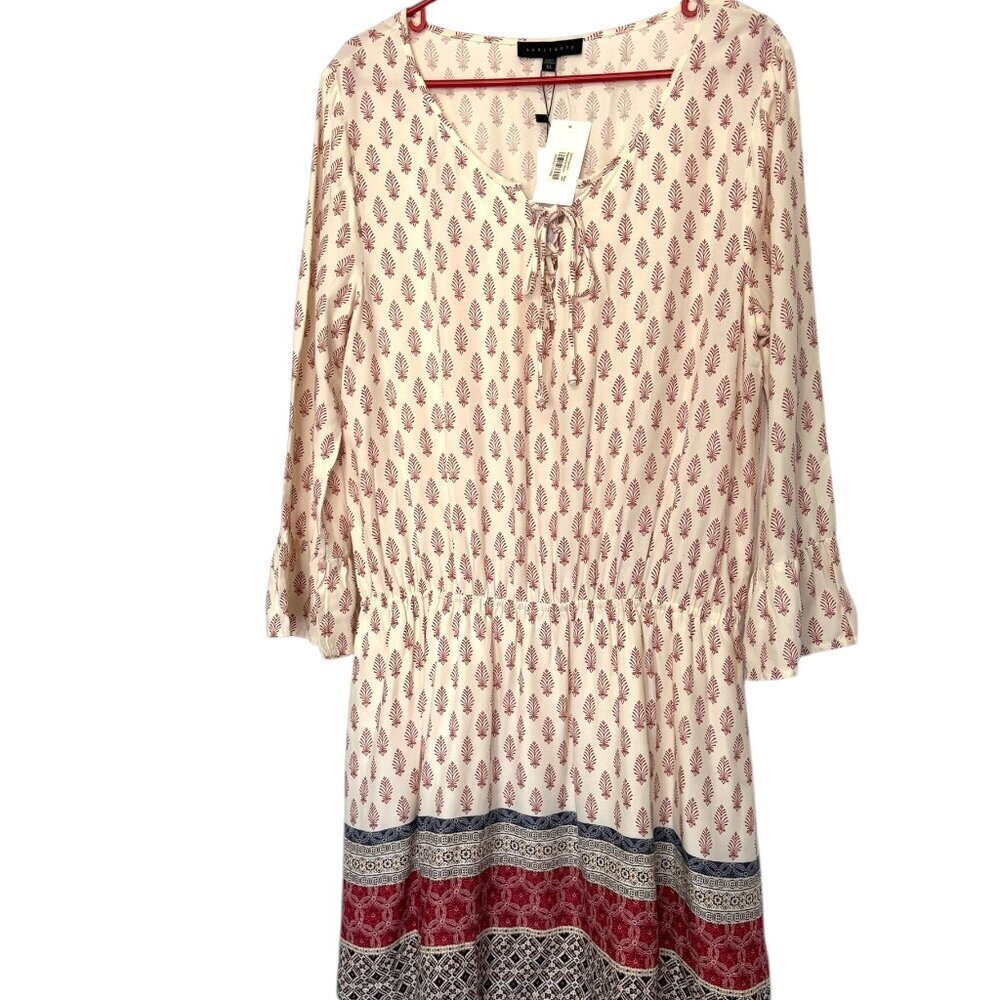 NWT Sanctuary Marrakech Filigree Dress Size XL Boho Patchwork Flare Sleeve New